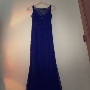 Beautiful black beaded prom dress!
